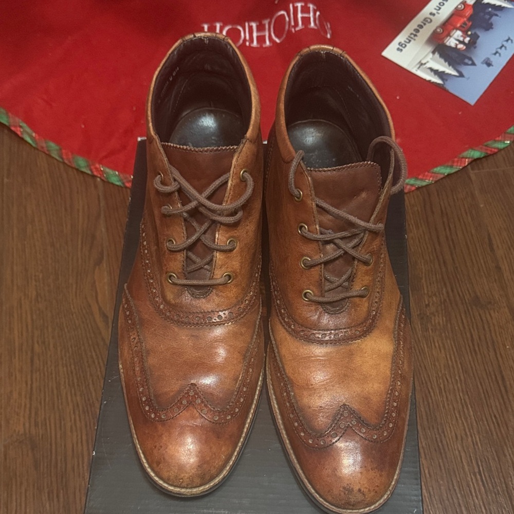 Cole Haan Tan Leather Oxford Shoes